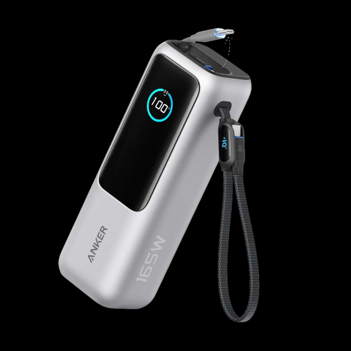 Anker Power Bank 25000mAh 165W with Built-In & Retractable USB-C Cables