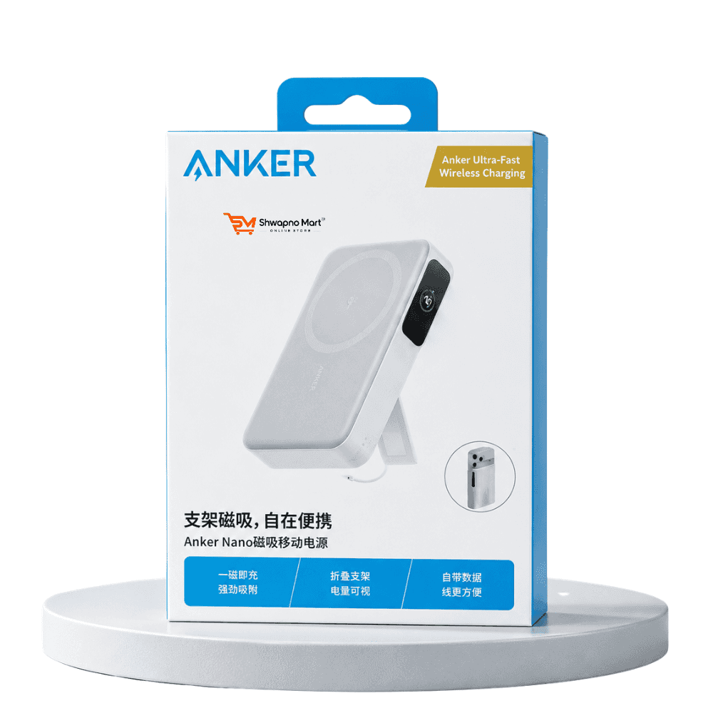 Anker Zolo Magnetic Power Bank 10000mAh 30W with Built-In USB-C Cable