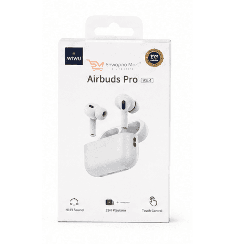 WIWU Airbuds Pro V3.4 TWS Wireless Earbuds with Touch Control & 25H Playtime