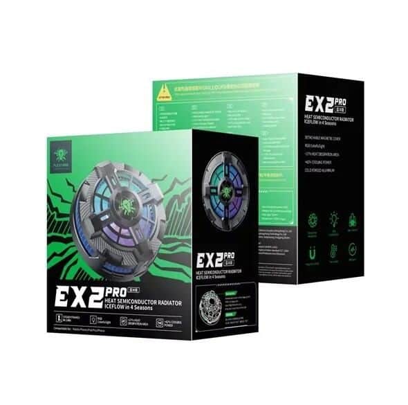 Plextone EX2 Pro RGB Magnetic Semiconductor Phone Cooler – High-Speed Heat Dissipation Gaming Radiator