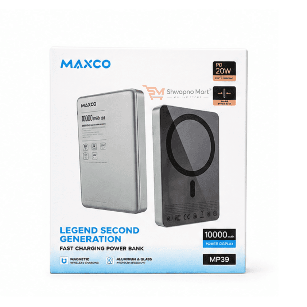 MAXCO MP39 Legend Second Generation 10000mAh Magnetic Wireless Power Bank 20W PD - Image 2
