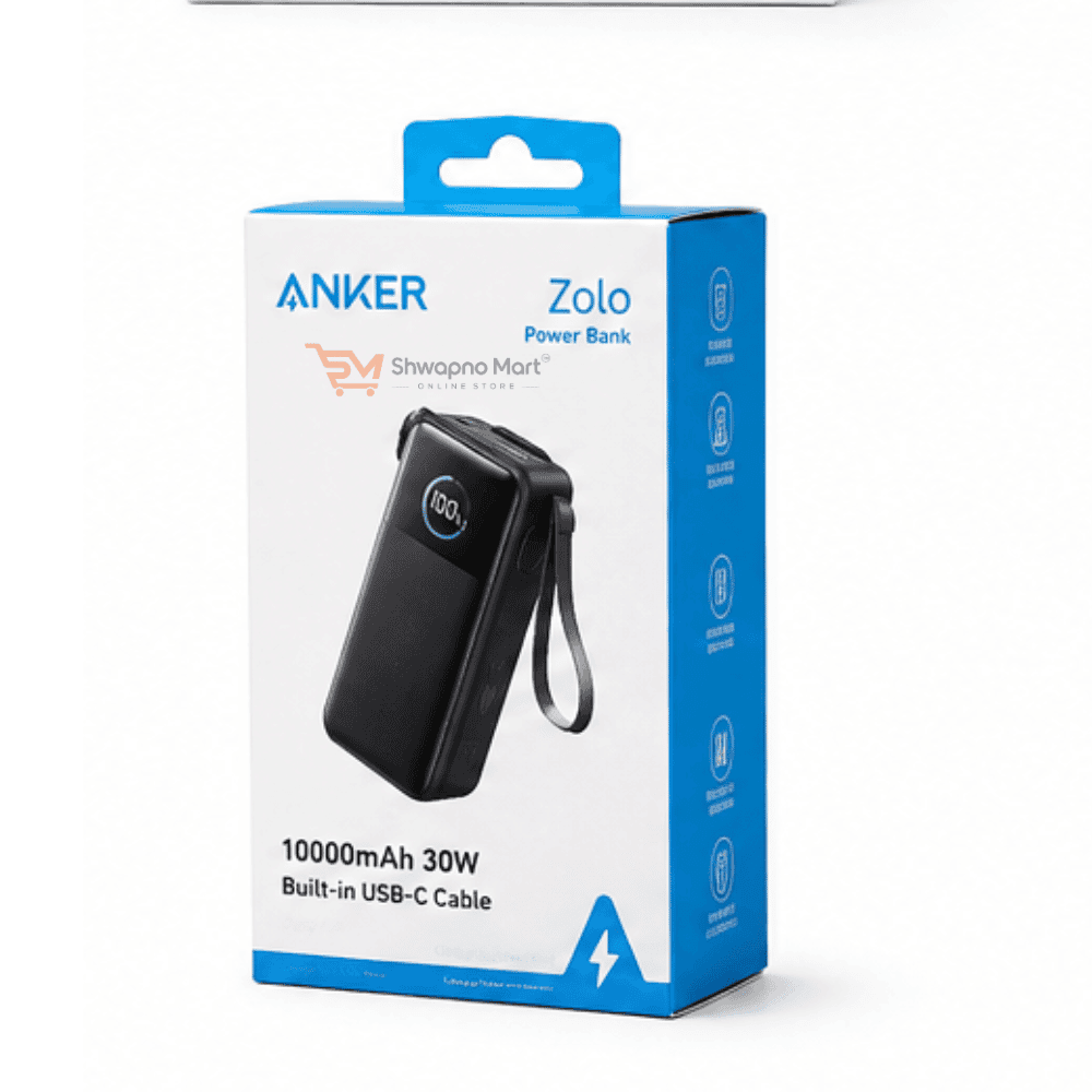 Anker Zolo Power Bank 10000mAh 30W with Built-In USB-C Cable - Image 2