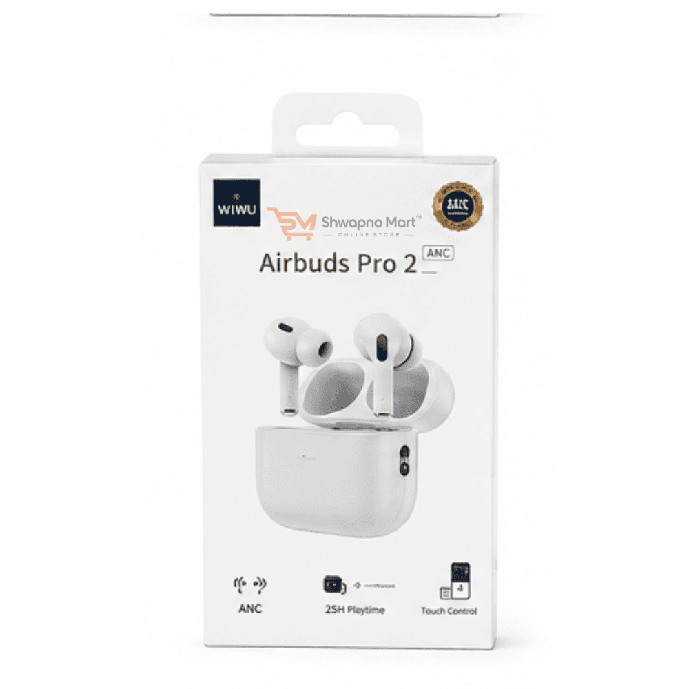 WIWU Airbuds Pro 2 ANC TWS Wireless Earbuds with Active Noise Cancellation & Touch Control - Image 2