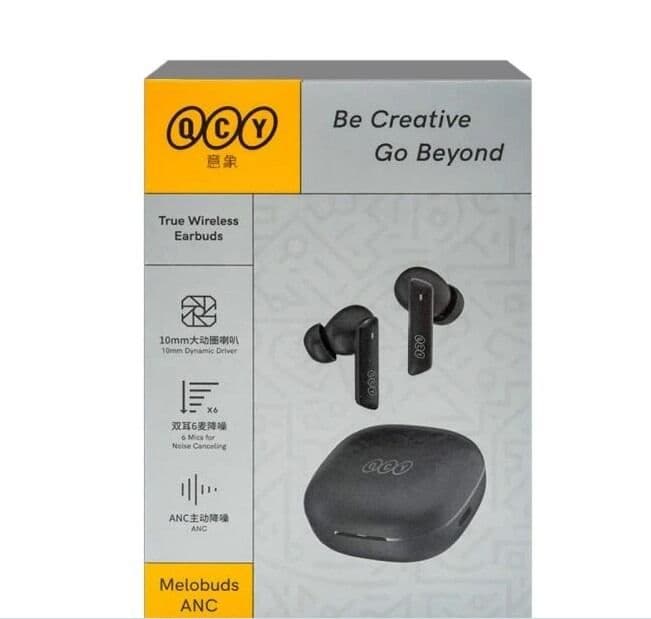 QCY MeloBuds ANC True Wireless Earbuds – 10mm Dynamic Driver, 6-Mic Noise Cancellation