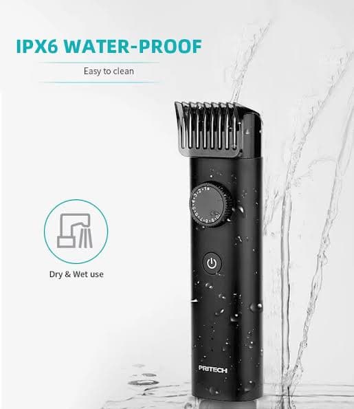 Pritech PR-2388 Beard Trimmer 20 Length Settings 0.5-10mm USB Rechargeable | shwapnomart - Image 2