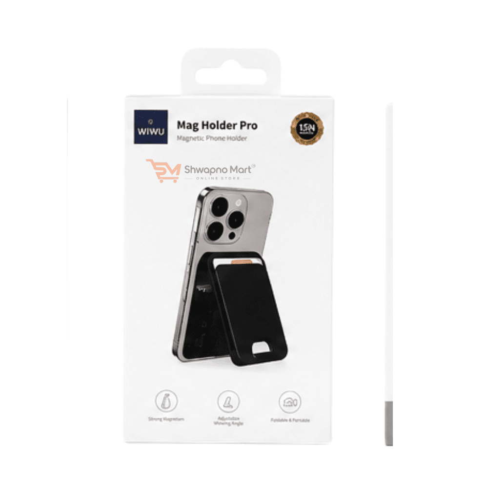 WiWU Mag Holder Pro Magnetic Phone Holder – Strong Magnetic Grip, Adjustable Viewing Angle