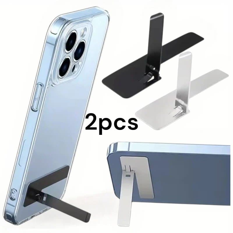 Ultra Thin Phone Kickstand 2PCS Foldable Metal Desktop Stand | shwapnomart