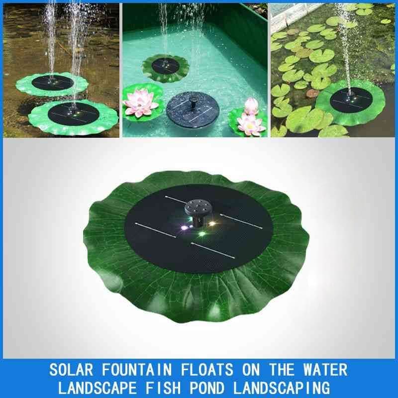 Solar Powered Fountain Lotus Leaf Floating Bird Bath Water Fountain | shwapnomart