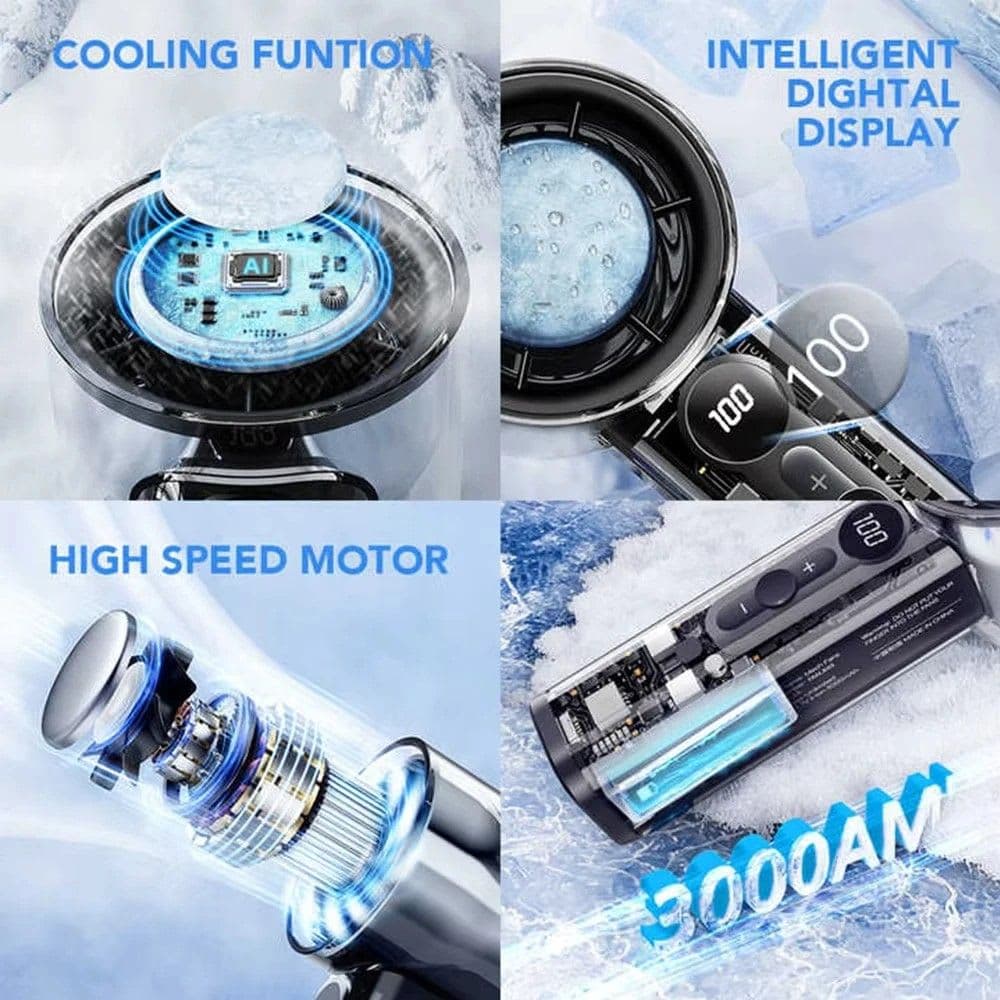Portable Ice Cooling Turbo Fan USB-C Rechargeable | shwapnomart - Image 3