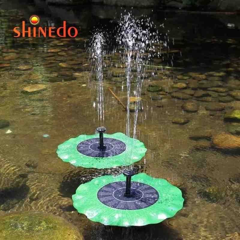 Solar Powered Fountain Lotus Leaf Floating Bird Bath Water Fountain | shwapnomart - Image 2