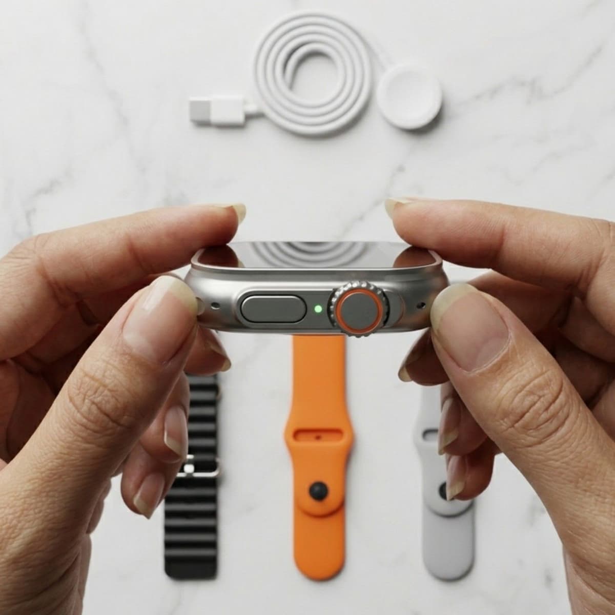 KW23 Ultra3 Smartwatch Bluetooth Calling 3 Straps Wireless Charging | shwapnomart - Image 3