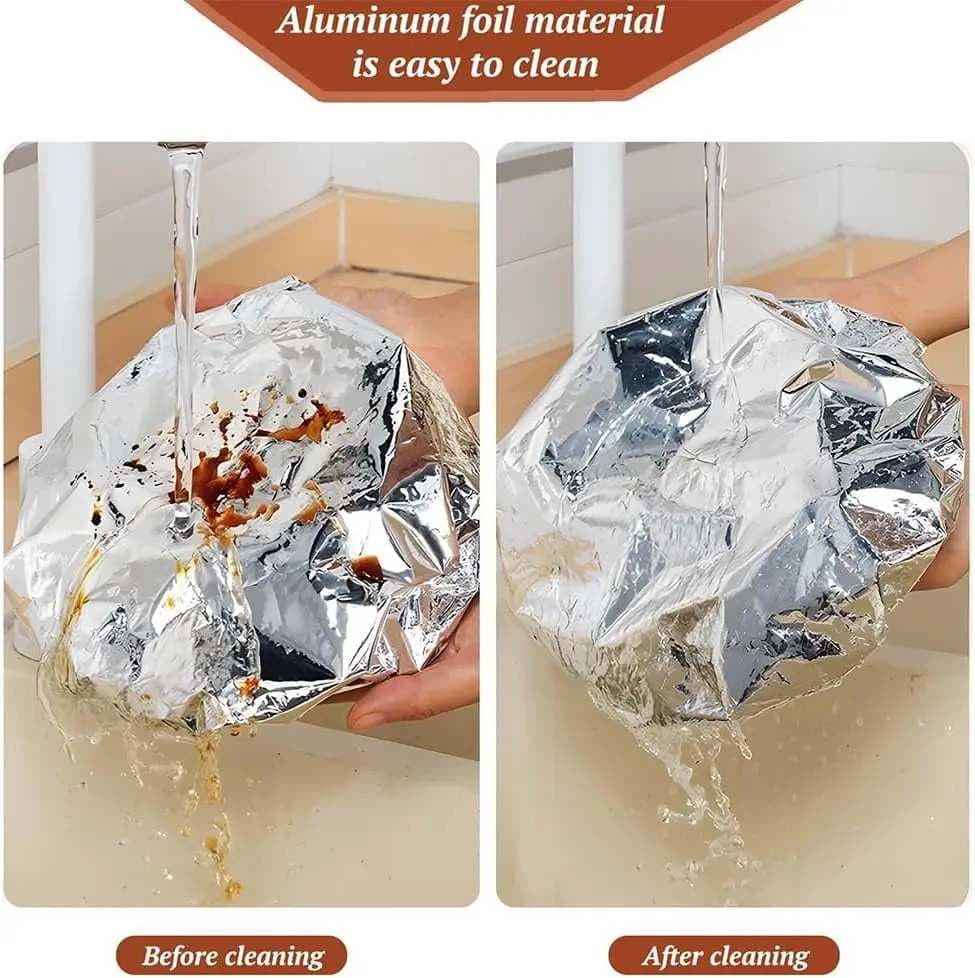 Aluminum Foil Food Bowl Covers 30PCS Reusable Elastic Fresh Keeping | ShwapnoMart - Image 3
