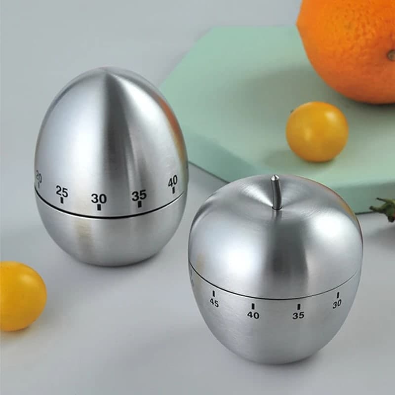 Mechanical Countdown Timer 60 Minute Stainless Steel Kitchen Work Study | shwapnomart - Image 2