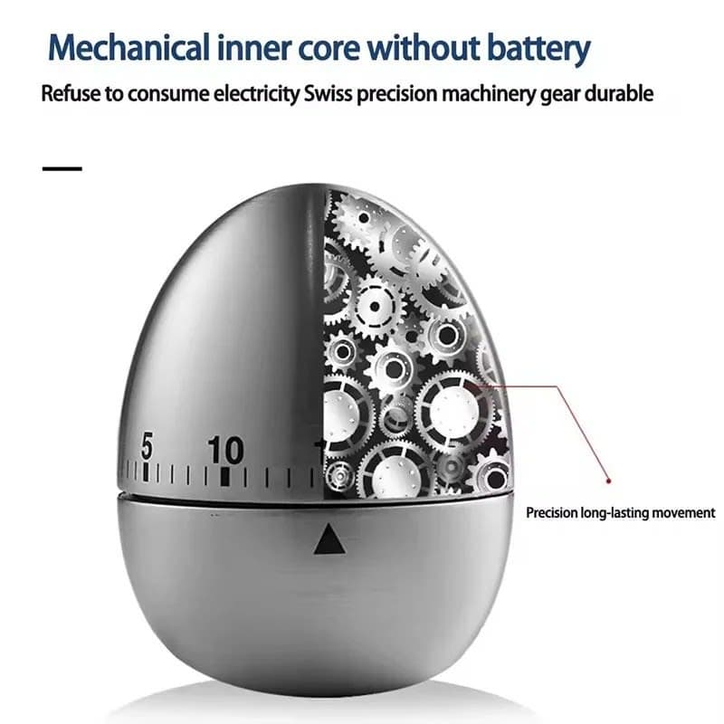 Mechanical Countdown Timer 60 Minute Stainless Steel Kitchen Work Study | shwapnomart